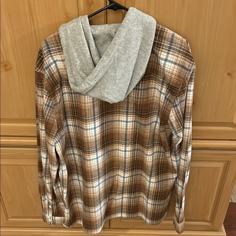 Aeropostale Brown and Gray Hoodie Sweatshirt